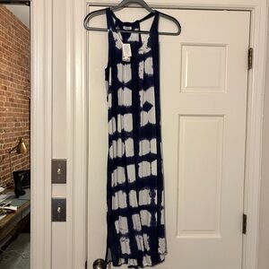 Splendid Blue and White Patterned Maxi Dress